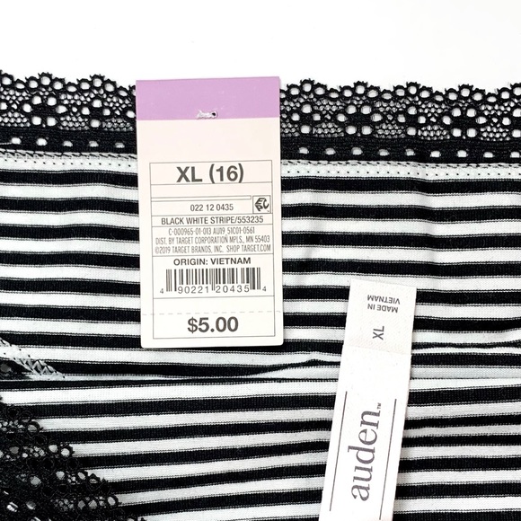 Auden Set of 3 NWT Variety Panties Hipster Lace Thong Striped Bikini - Picture 7 of 10